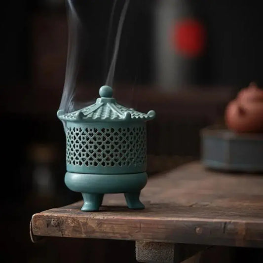 Blue Pagoda Cabin Incense Burner
