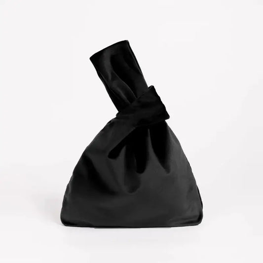 Black Velvet Knot Bag
