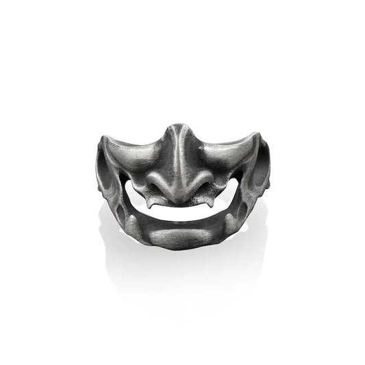 Oni Mouth Silver Ring