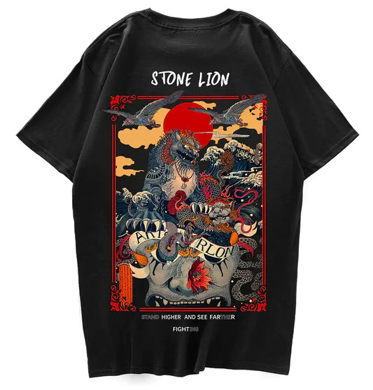 Komainu Lion Ukiyo-e T-Shirt